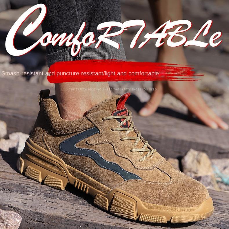 Labor Shoes Men's Anti-piercing Labor Shoes Wear-resistant Safety Shoes Steel Baotou Work Protective Shoes
