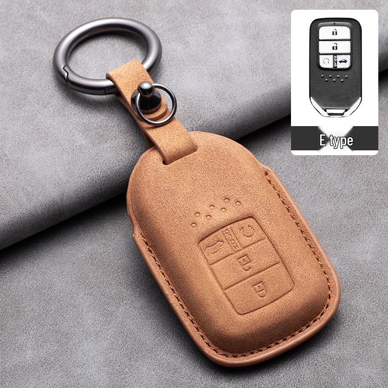 Compatible Leather Key Cover for GAC Toyota CRV, Crown, Accord, Civic, Haoying, and Inspire