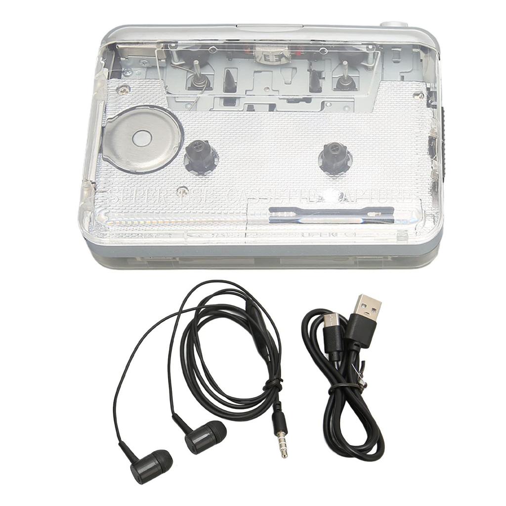 Portable Cassette Compact Personal Walkman Cassette Tape Player with Auto Reverse Headphone Stereo Clear FM Auto Reverse Function Player, Recorder,