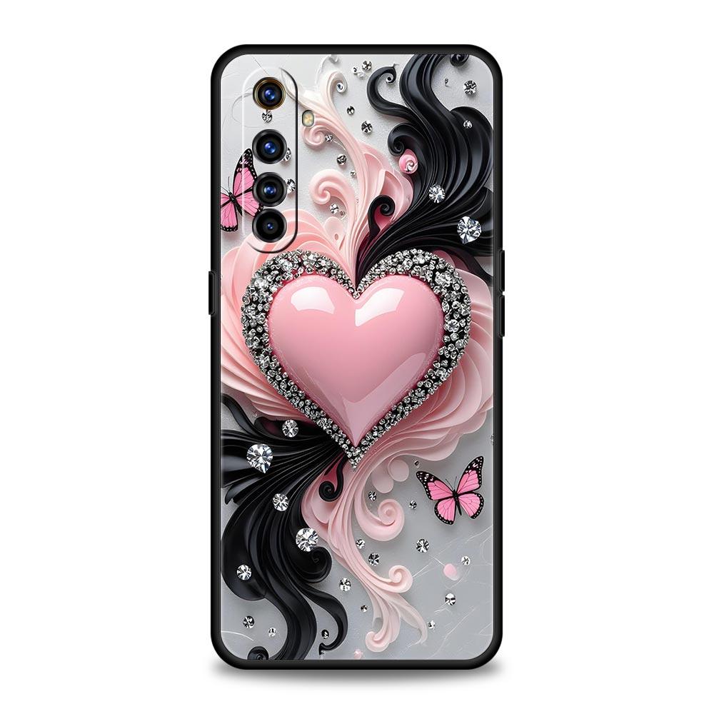 Colored Love Heart Printed Soft TPU For Realme 13 12 11 10 9 Pro Plus GT3 GT2 C21 C25 C35 C53 C55 C67 Pro 5G Phone Case Cover