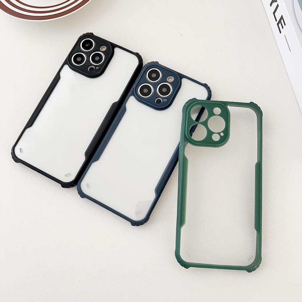 Precision Perforated Transparent Acrylic Phone Case Suitable for iPhone 16 Pro Max Protective Case, iPhone 14 Solid Color 15 Minimalist