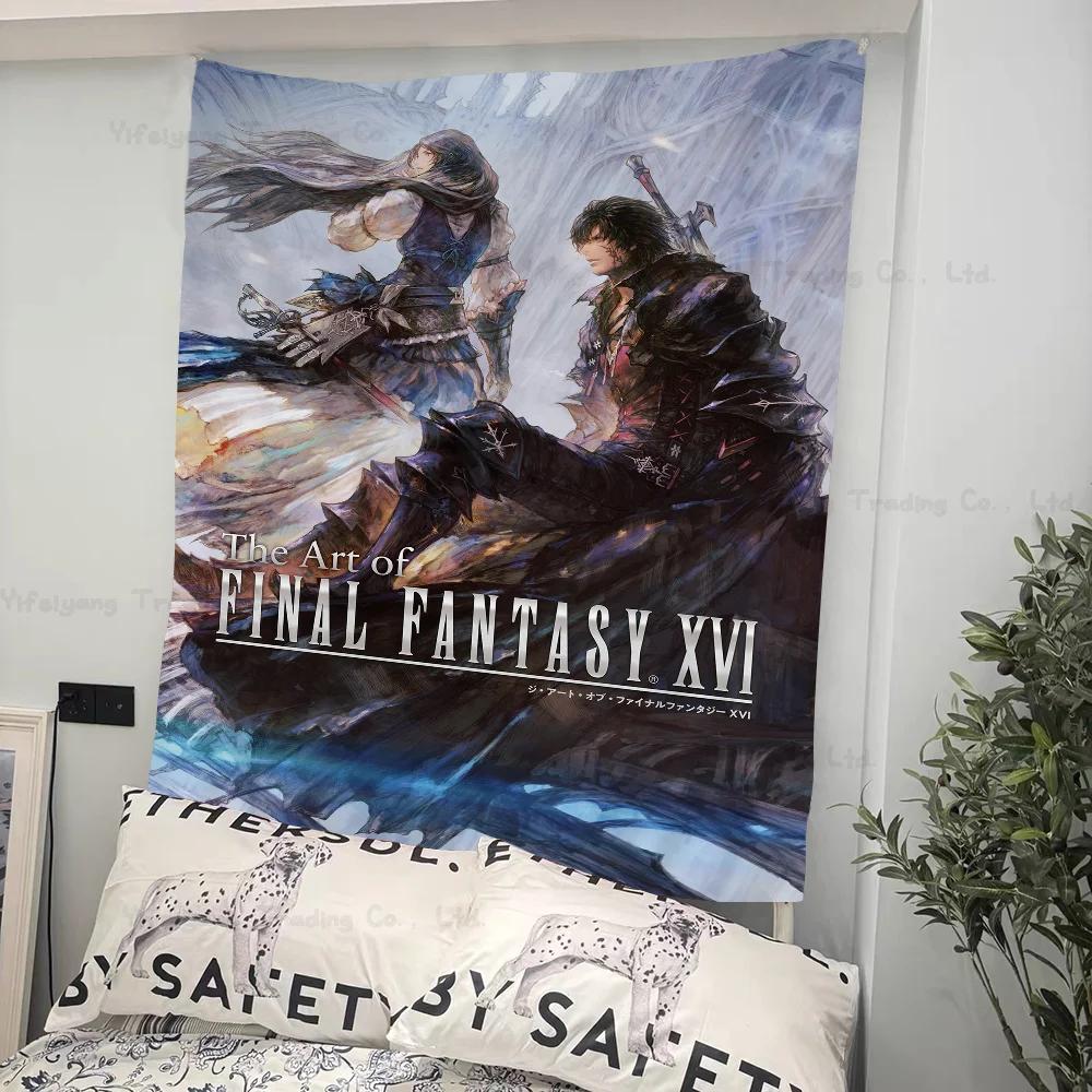 Spiel Finale FFantasy Vii Cartoon Wandteppich Böhmische Wandteppiche Mandala Wandbehang Blätter