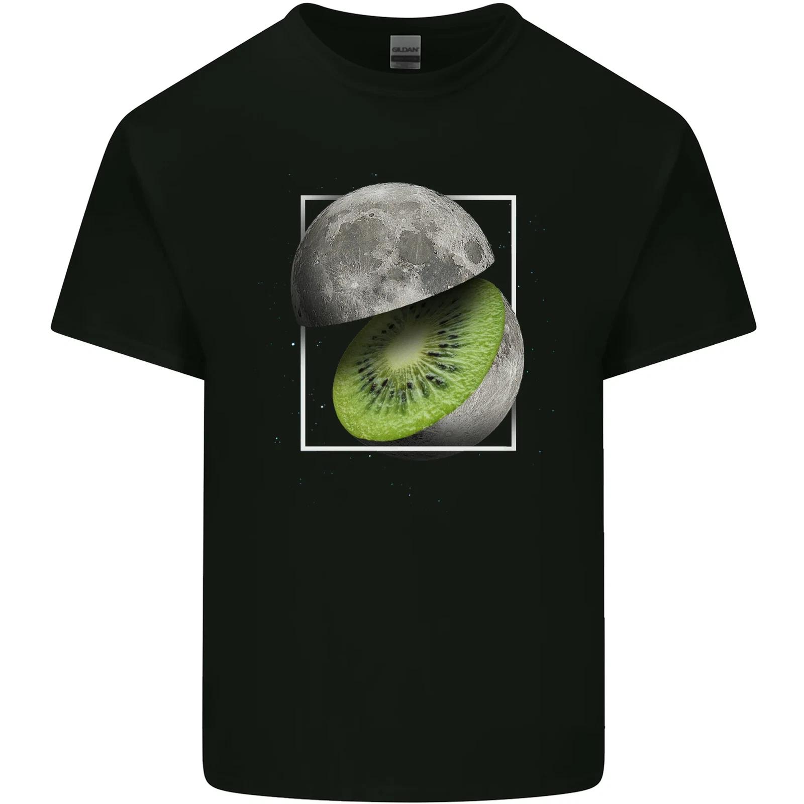 Kiwi Moon Space Planets Universe Kids T-Shirt Childrens L