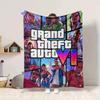 1Pc Grand Theft Auto Vi Teaser Blanket Soft And Comfortable Casual Warm Camping Travel Christmas Halloween Xmas Gift M924145