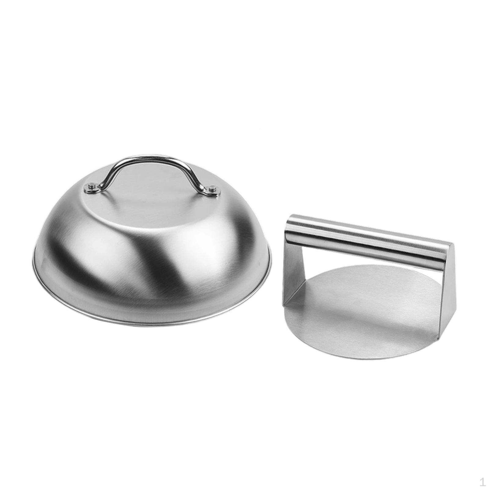 Cheese Melting Dome Grill Press Steam Cover Lid Metal Griddle Basting for Teppanyaki