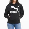 (WMNS) PUMA Classics Logo Printing Hoodie Black Women's 599197-01