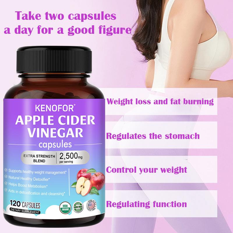 Apple Cider Vinegar, Ceylon Meat, Green Tea 120 Veggie Capsules Dietary Supplement