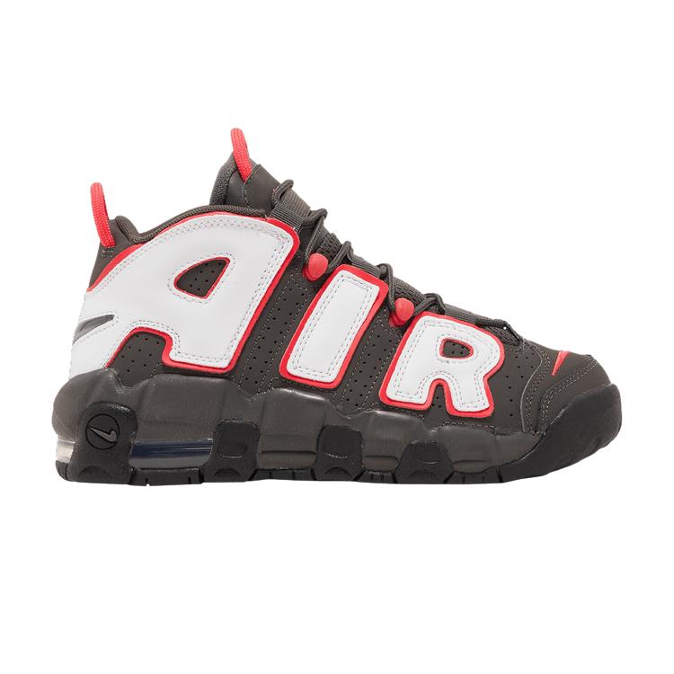 Nike Air More Uptempo GS  Medium Ash Siren Red White  35.5