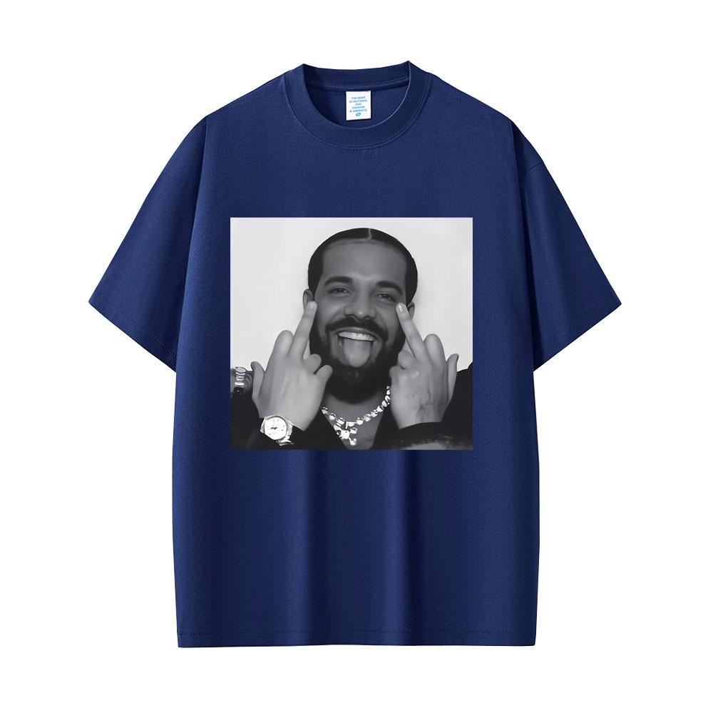 Rapper Drake Gesto Amichevole Divertente Meme Maglietta Unisex Donna Casual Umorismo Magliette Manica Corta Unisex Hip Hop Vintage Top Maglietta