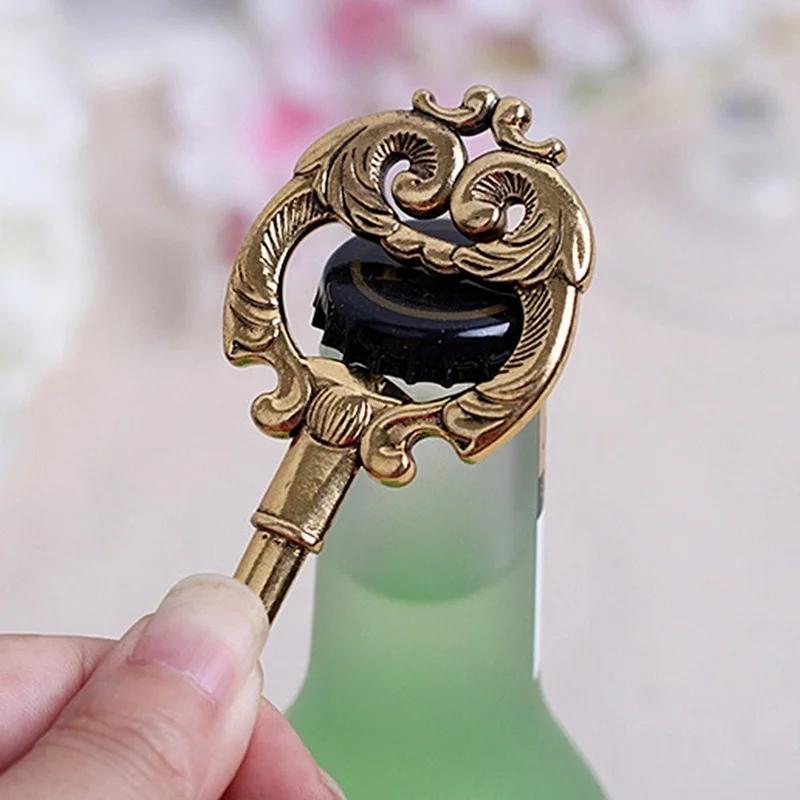 Metallöffner Legierung Gastgeschenke Geschenk Flaschenöffner Bar Küchenwerkzeug Vintage Schlüsselform Schlüsselanhänger