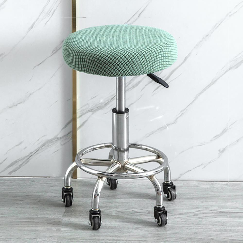 Round Tool Cover Solid Color Dining Bar Stool Cover Elastic Chair Cushion Cover Dustproof Seat Protector Case Home Decorate