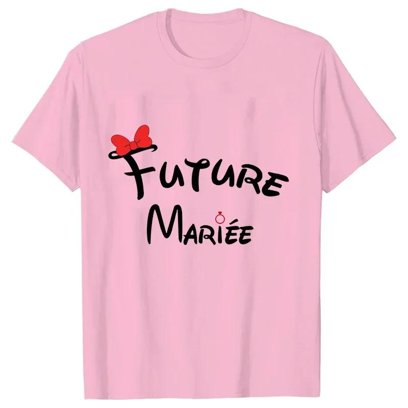 Unisex Future Bride T-Shirt Französische Freundinnen Junggesellinnenabschied Hochzeitsfeier T-Shirts Frauen Evjf Shirt Team Braut Truppe Oberteile Junggesellinnenabschied T-Shirt
