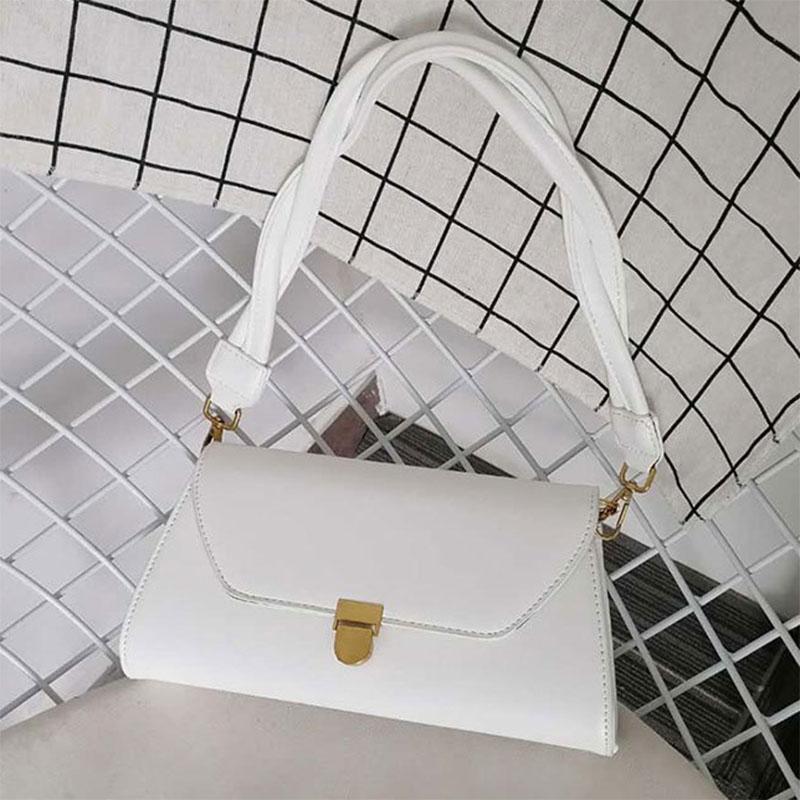 IELGY Geflochtener Schultergurt Einfarbig Gedrehter Schultergurt Verschluss Französischer Stil Golden Vintage Schlichter Stil Tide Kette Messenger Bag