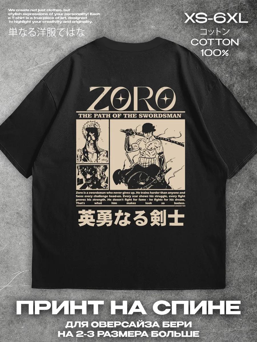 Roronoa Zoro T-shirt, print on the back Mens Tshirt Womens Tshirts with Letters Print Short Sleeves T-Shirt Casual Street Tee Shirt Top XXXL