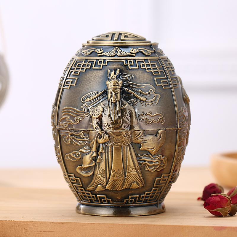 Fashion metal retro toothpick holder toothpick box European automatic toothpick box household storage decoration ornaments