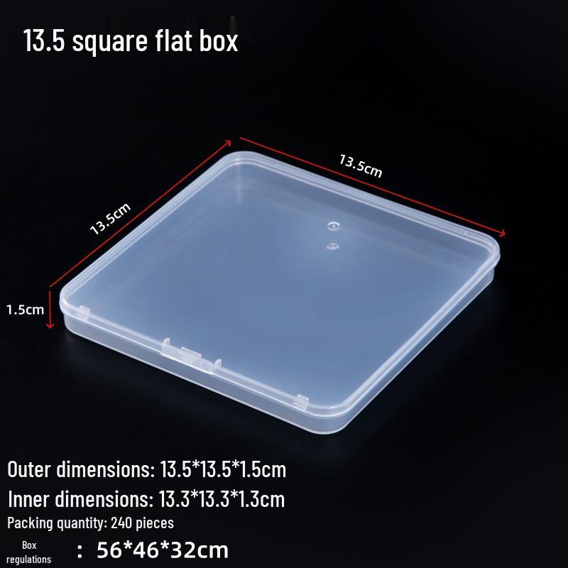 Rectangular Transparent PP Plastic Storage Box for Stationery, Cards, Hardware, Jewelry, and Fishing Gear