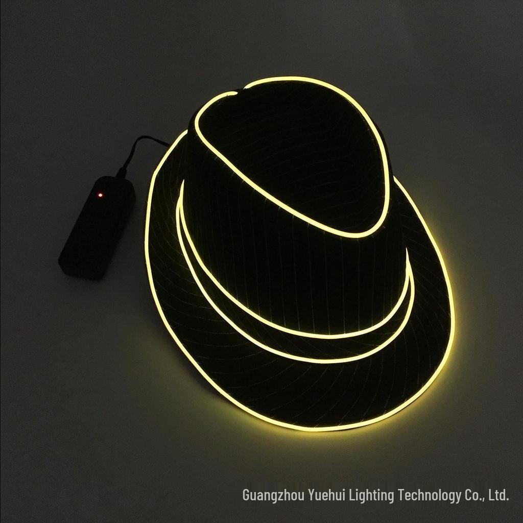 LED Light-Up British Style Jazz Top Hat - Flashing Festival & Masquerade Party Prop