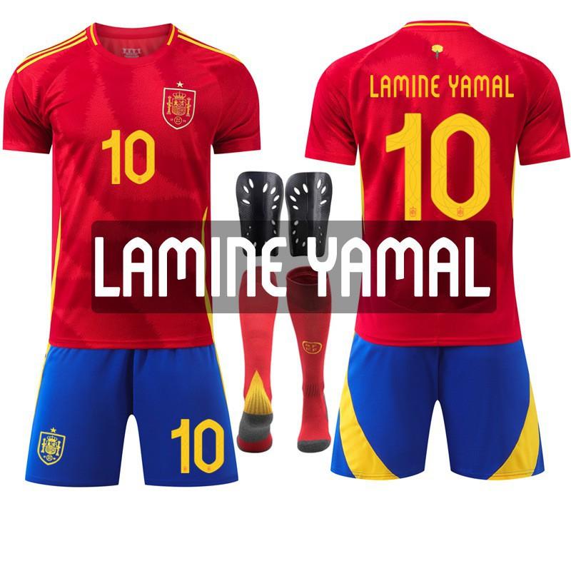 European Cup 7 Morata No. 19 Yamal 17 Nico Jersey Olmo Spanish Home Football
