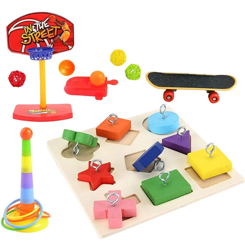 

Bird Toys 5 Types Parrot Training Toy Improving Physical and Mental for Health 1