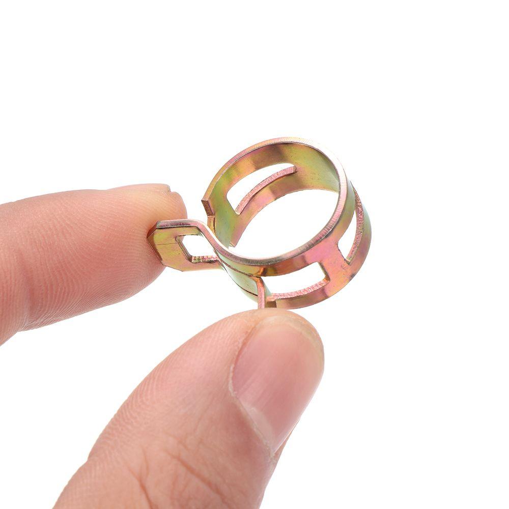 10Pcs Hot Galvanized 5-16mm Tube Clamp Fastener Fuel Oil Line Water Hose Pipe Spring Clips