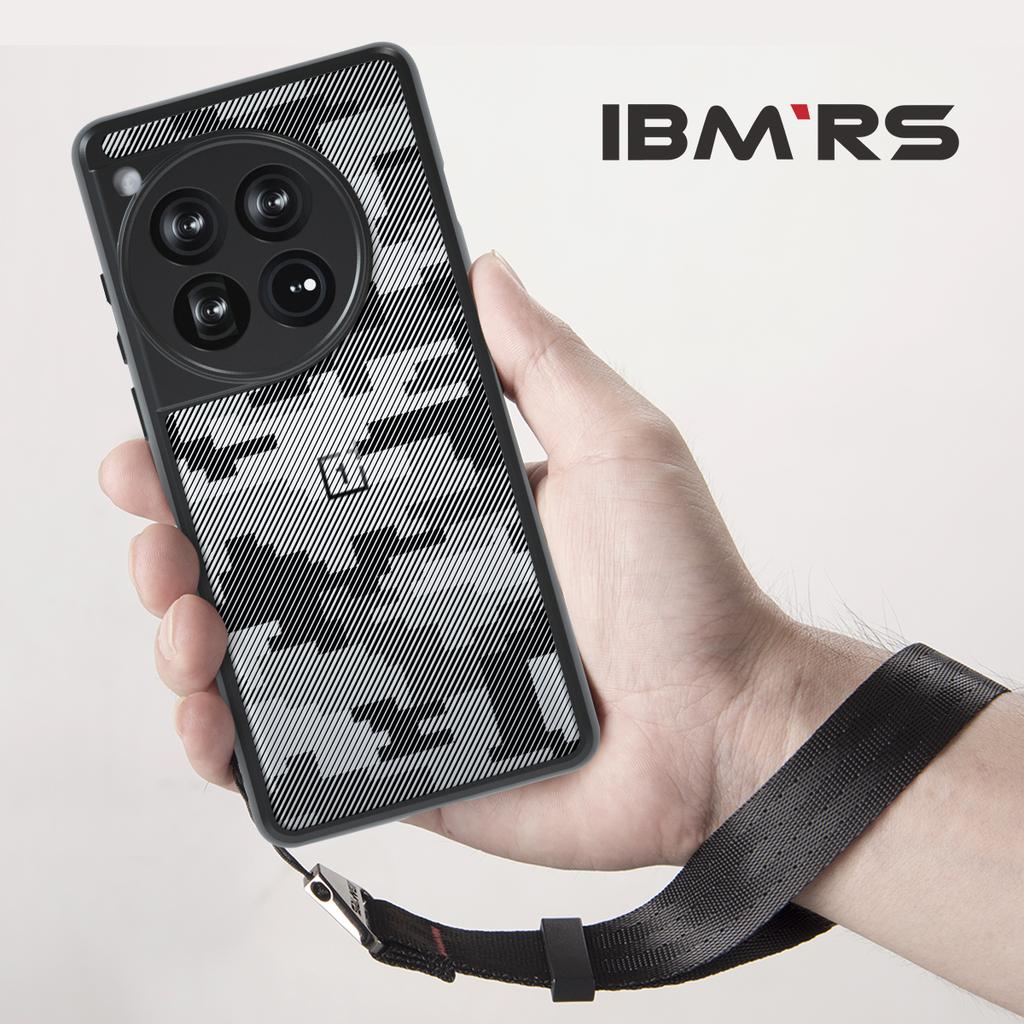 (Comes with wrist strap)[Precise Cutouts for Camera Lenses] for OnePlus Ace 12 camo phone case,Clear Hard Back Shockproof Advanced Protective Cover