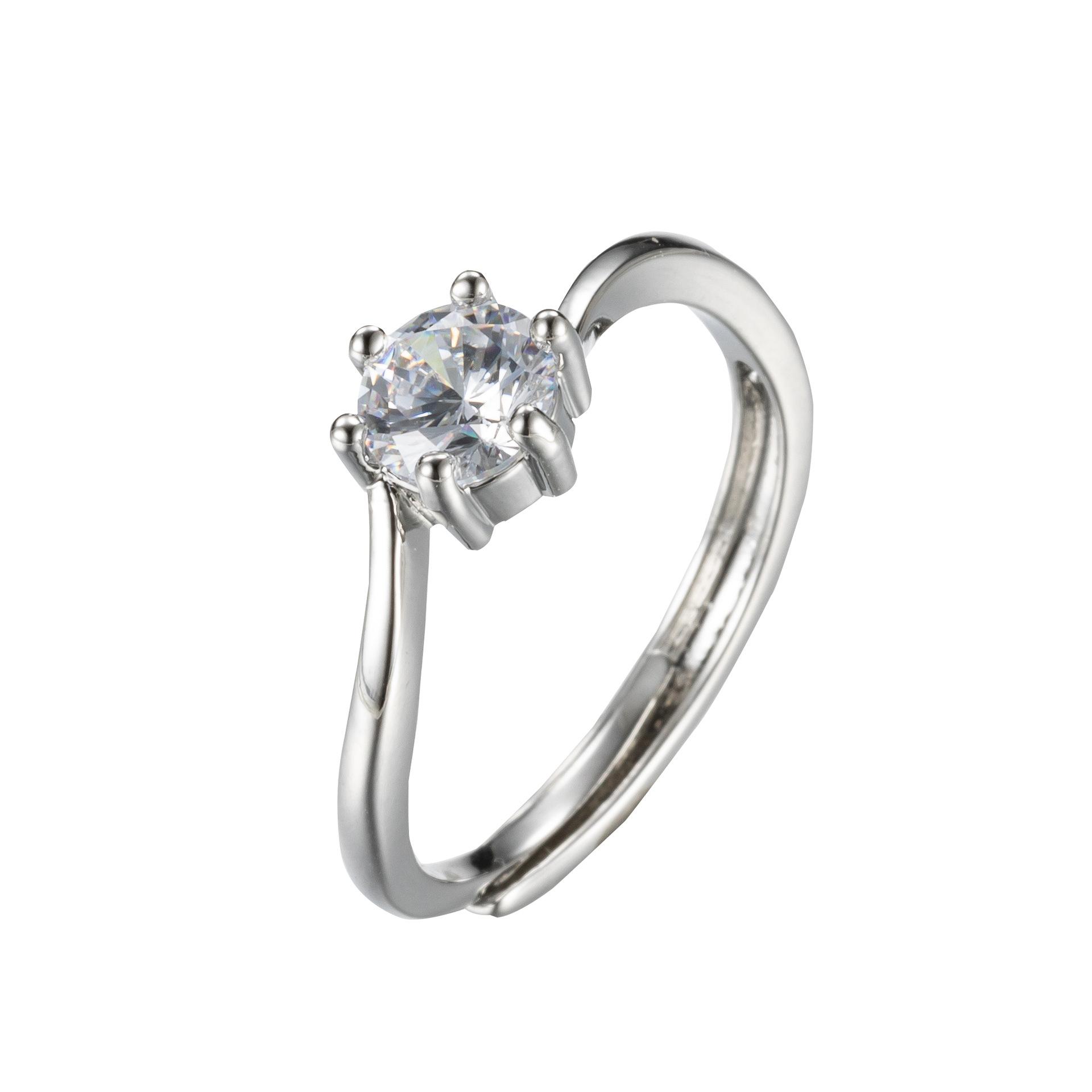 Internet celebrity Xiaohongshu round stone eight hearts and eight arrows ring female four-claw women s open ring