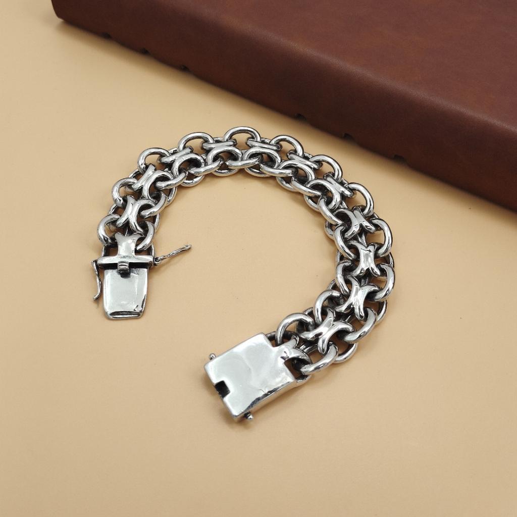 Retro Punk Style Domineering Men's Bracelet with Trendy Design, Simple, Versatile and Generous