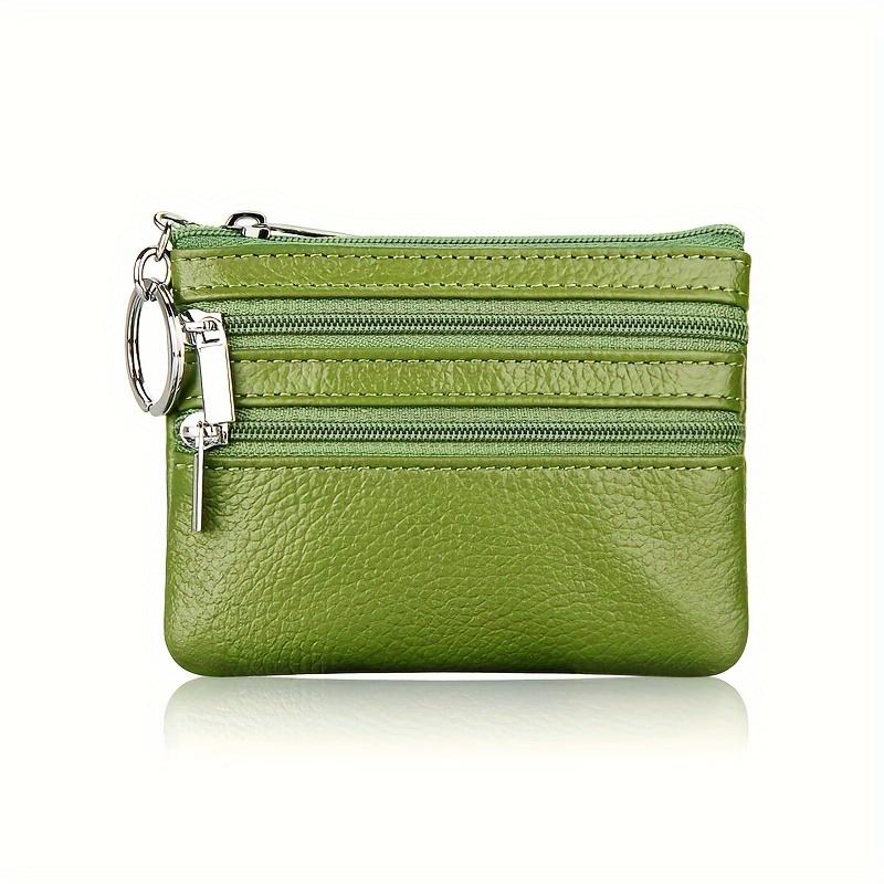 Porte-monnaie en cuir véritable pour femme, Mini pochette en peau de vache, Mini portefeuille avec chaîne