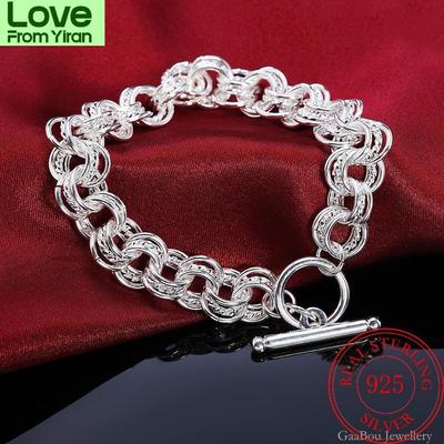 Fashion Bracelet 925 Sterling Silver Link Chain Europe Style Jewelry For Women Girls Charm Bracelets Wedding Jewelry