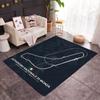 Monza Race Track Autodrome Themed Antislip Durable Polyester Home Decorative Large Size Logo Design Durable Floor Mat For Living Room Restaurant