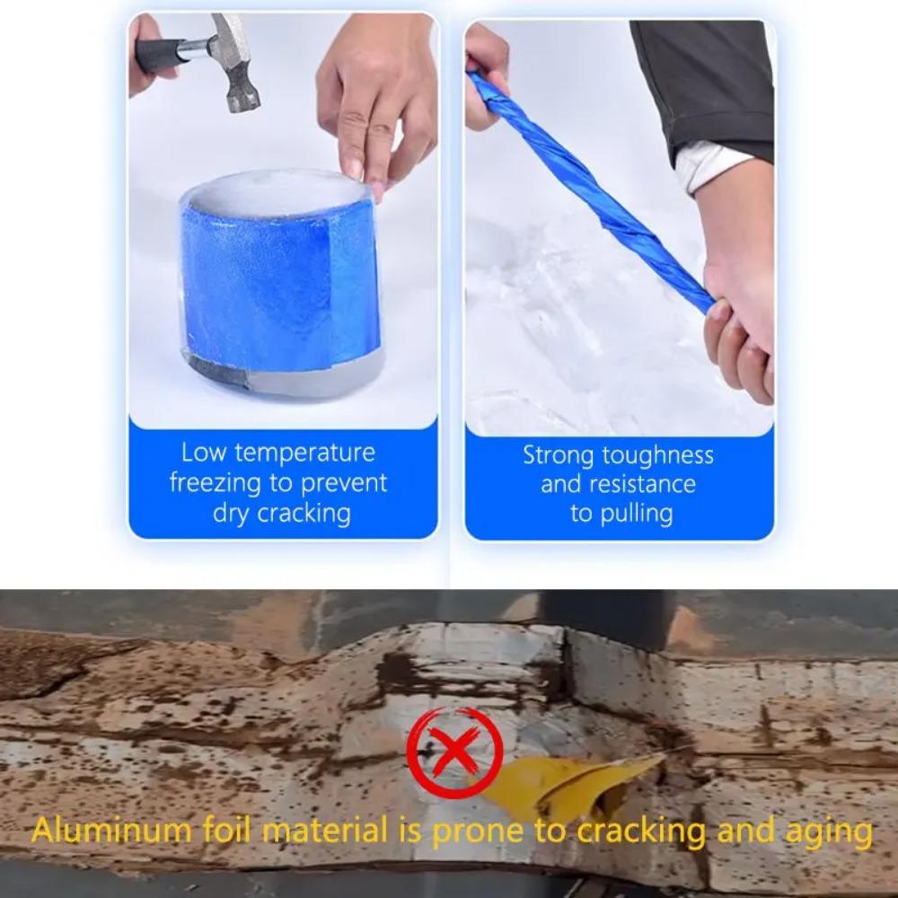 Butyl Patching Roof Waterproofing Tape for Roof Tile Crack Self-adhesive Aluminum Foil Waterproofing Waterproof Sealing Band