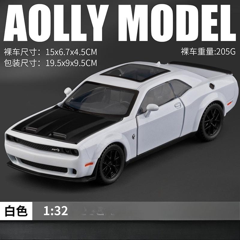 1:32 Hellcat Simulation Alloy Sports Car Model Sound and Light Pull Back Toy Car Ornament