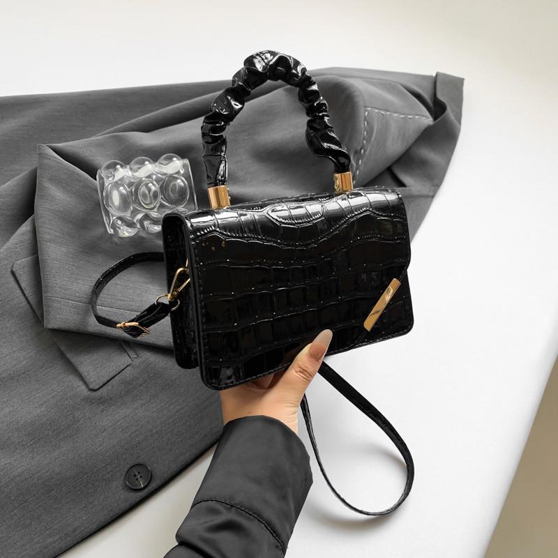 Trendy Casual Small Square Crossbody Bag Fashionable Pu Leather Handbag For Women