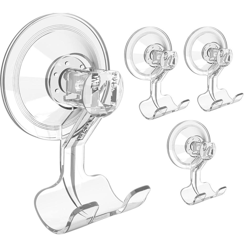 2 Saugknapfhaken Abnehmbar Wiederverwendbar Dusche Rasierer Haken Wasserdicht Starker Vakuumsaugknapfhaken Aufbewahrungshalter Aufhänger