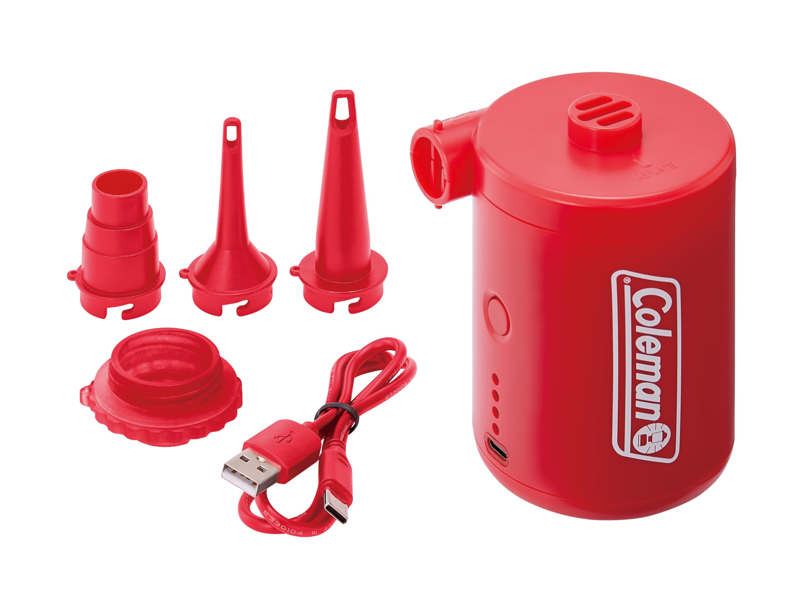 

Coleman Portable Pump for Camping, Outdoors, BBQs, Inflating, and Starting Fires. Rechargeable, Compact, and Portable.