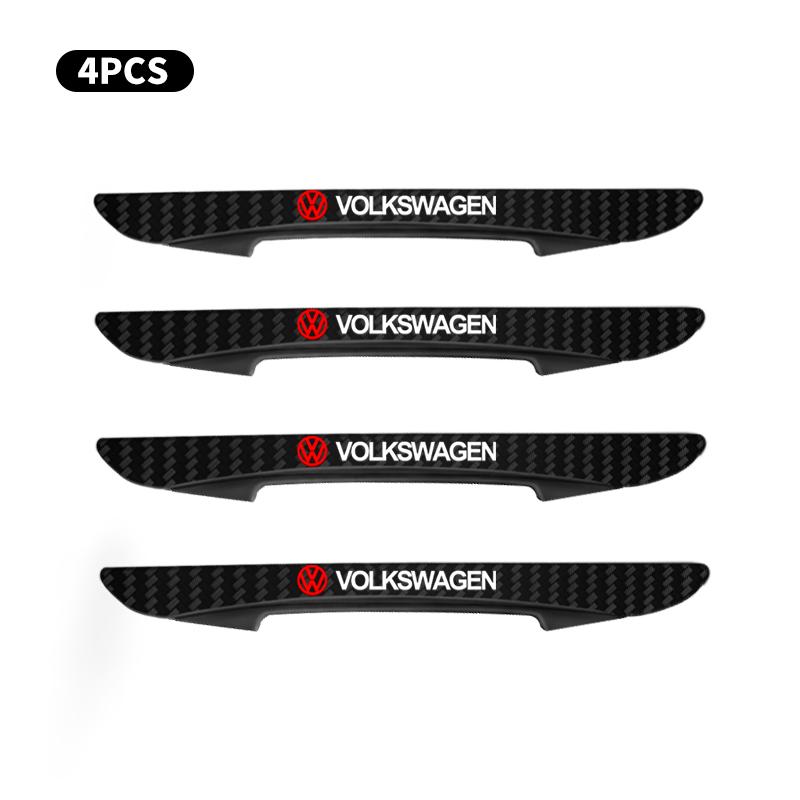 

4pcs Rubber Car Door Edge Guard Anti-Collision Strip Stickers For Volkswagen Golf Motion MTM Polo TDI MK4 GTI Rline Scirocco R32