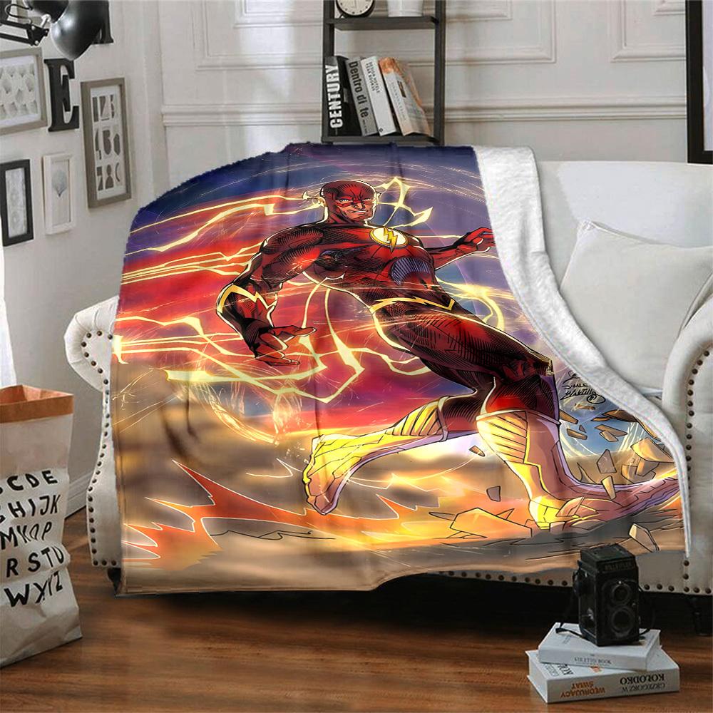 1pc Flash superhero Blanket Polyester Fiber, All Season Comfort for Sofa, Bed, Office, Car, Camping Ideal Home Decor & Gift, Office Comfort