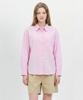 BASIC HOUSE Women'S Poplin Semi-Oversized Long Sleeve Shirt Pink Lzws0201
