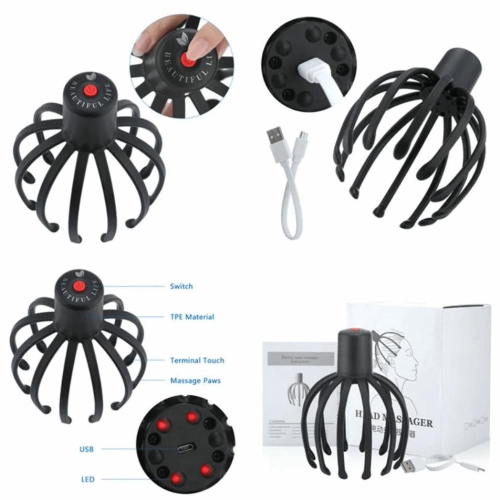 Multi-touch Electric Head Massager 3 Gears Head Scratcher Claw Head Massager  Improve Sleep