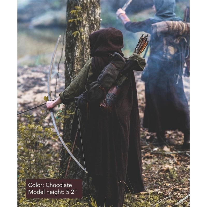 Men's 6 Colors Medieval Hooded Jacket COSPLAY Jacket Gaming Enthusiast Jacket Vintage Prop Costume Top