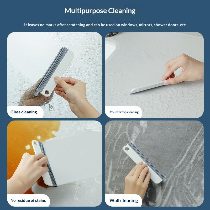 Portable Soft Silicone Squeegee Water Wiper Scraper For Window Mirror Car Kitchen Bathroom Glass Cleaning