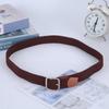 Non-Porous Non-Punching Pin Buckle Men'S And Women'S Same Woven Belt Elastic Elastic Casual Canvas Belt Student Belt
