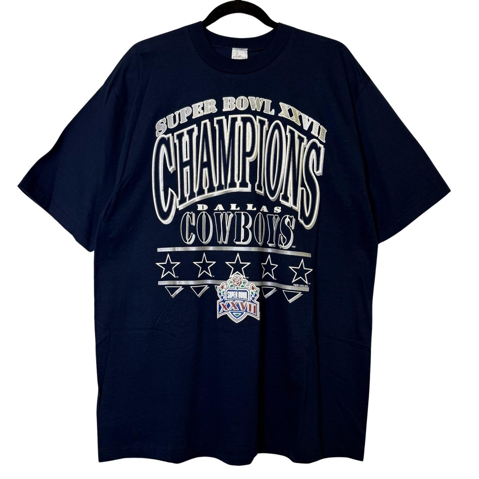 1993 Dallas Cowboys Super Bowl T shirt Sz L (B2905) M