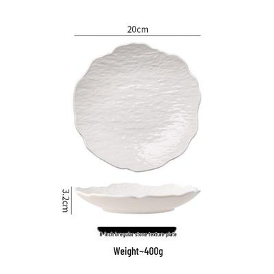 Stone Pattern Ceramic Dinner Plate