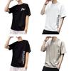 Men T-shirt O Neck Loose Short Sleeve Soft Solid Color Plus Size Print Mid
