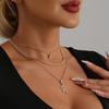 Retro Style Snake Water Drop Pendant Spiral Collarbone Chain Personalized Trend Necklace