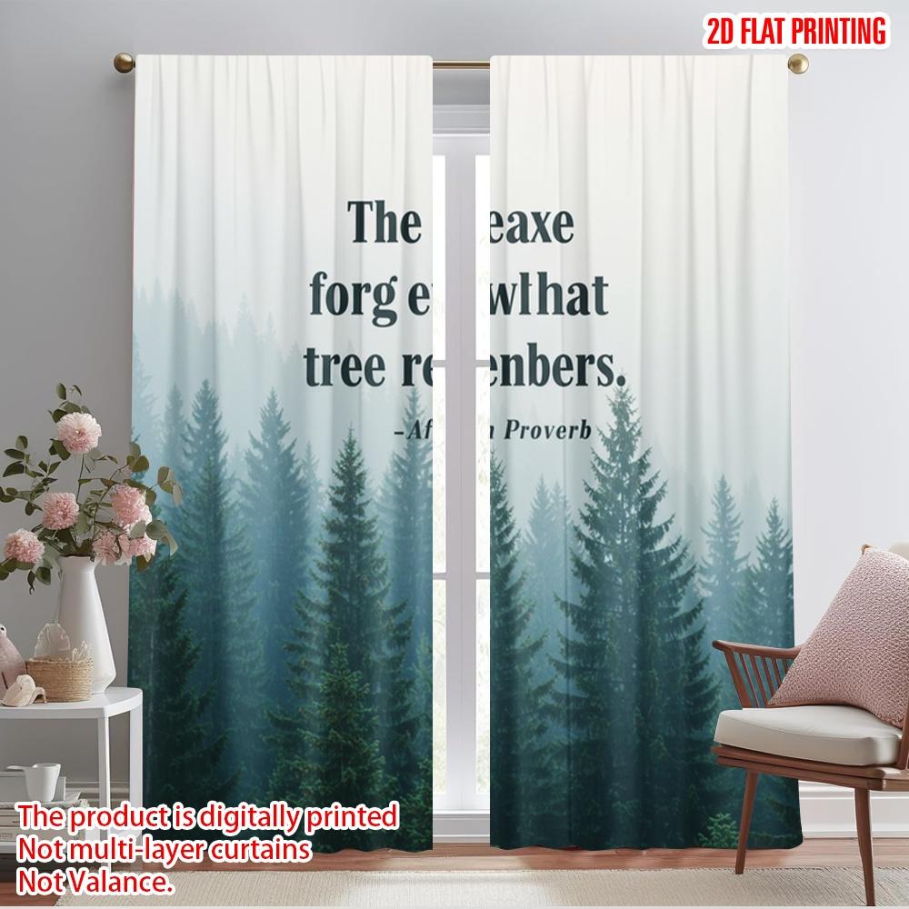 2pcs 2D Flat Printing Drapes African Proverb Tree Memory Fabric Without Electricity Party Decorations Use for Photo Booth Props