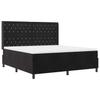 Box Spring Bed with Mattress Black 180 X 200 Cm Velvet