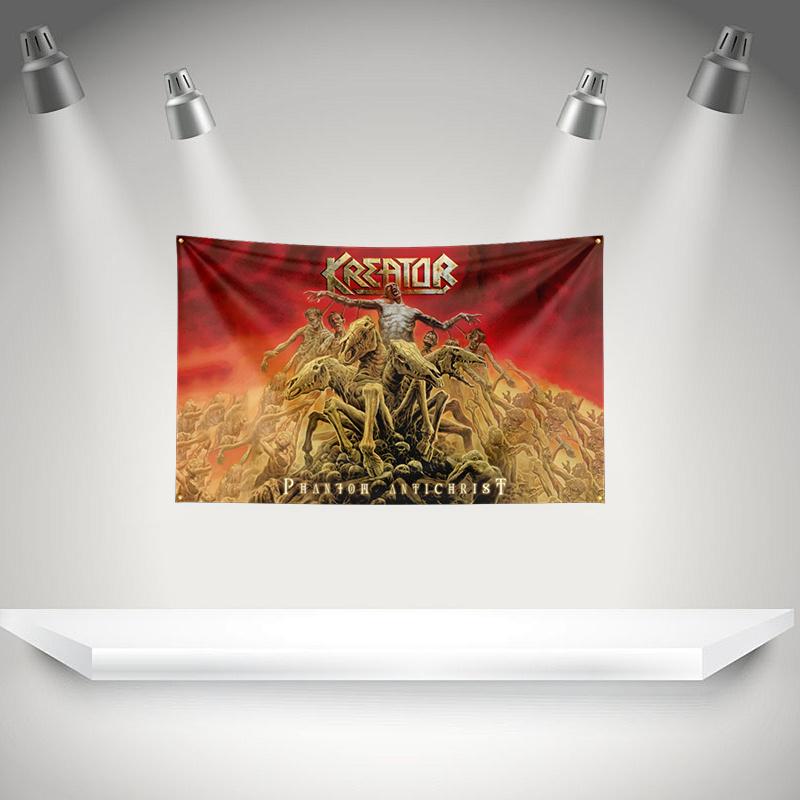 K-Kreators Flag Rock Music Band Banner HD Printing Tapestry Exhibition, Music Band Fans, Garage Decor