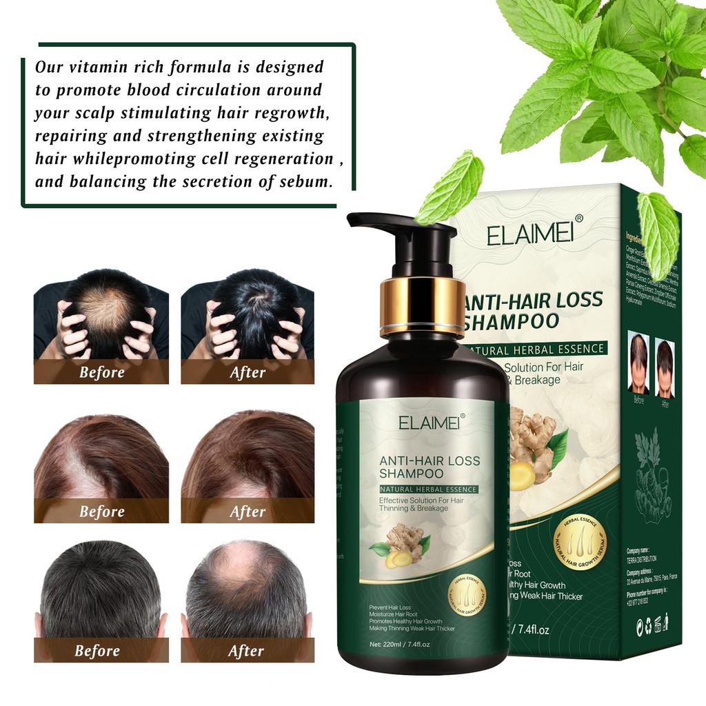 Kaufe ELAIMEI Haarwuchs Shampoo Anti Haarausfall Shampoo Nachwachsen Chinesischer Kräuter-Ginser ...